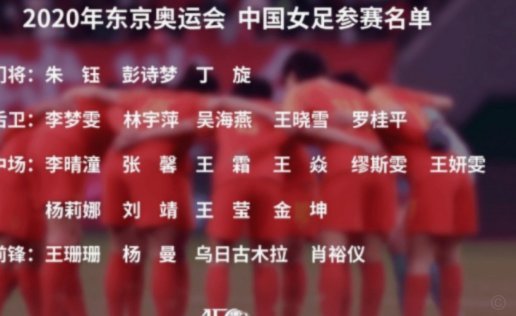 中国女足vs韩国首发：王妍雯、王霜领衔，邵子钦出战